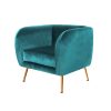 Armchair Lounge Arm Chair Sofa Accent Armchairs Chairs Couch Velvet – Green