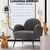Armchair Lounge Chair Armchairs Accent Arm Chairs Sherpa Boucle – Charcoal