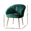 Armchair Lounge Chair Accent Armchairs Chairs Velvet Sofa Couch – Green
