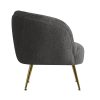 Armchair Lounge Chair Accent Chairs Arm Armchairs Sherpa Boucle – Charcoal