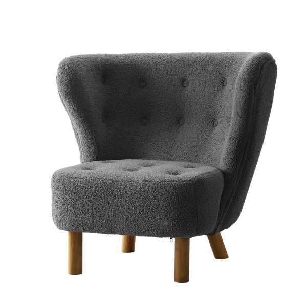 Armchair Lounge Accent Chair Armchairs Couch Chairs Sofa Bedroom – Charcoal