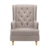 Rocking Armchair Feedining Chair Fabric Armchairs Lounge Recliner – Beige
