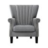 Upholstered Fabric Armchair Accent Tub Chairs Modern seat Sofa Lounge – Grey