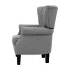 Upholstered Fabric Armchair Accent Tub Chairs Modern seat Sofa Lounge – Grey