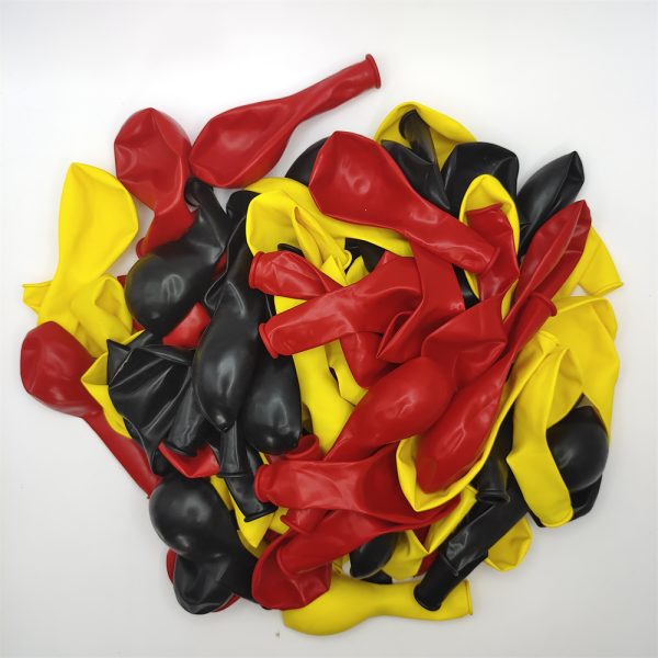 100PCS 5” Latex Balloon Set Birthday Wedding Party Decoration – Black and Red and Yellow