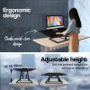 FORTIA Desk Riser Office Shelf Standup Sit Stand Height Standing Laptop Study. – Black