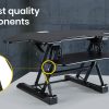 FORTIA Desk Riser Monitor Standing Stand For Corner Desk Adjustable – Black