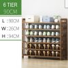 Tower Bamboo Wooden Shoe Rack Corner Shelf Stand Storage Organizer – 6 Tier