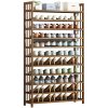 Tower Bamboo Wooden Shoe Rack Corner Shelf Stand Storage Organizer – 6 Tier