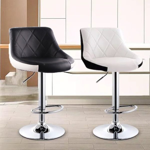 Bar Stools Kitchen Bar Stool Leather Barstools Swivel Gas Lift Counter Chairs x2 BS8403