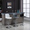 Bar Stools Kitchen Bar Stool Leather Barstools Swivel Gas Lift Counter Chairs x2 BS8404 – Black