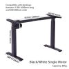 Standing Desk Height Adjustable Sit Stand Motorised Dual Motors Frame Top – Black