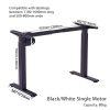 Standing Desk Height Adjustable Sit Black Stand Motorised Black Single Motor Frame Top – 120 cm, Black