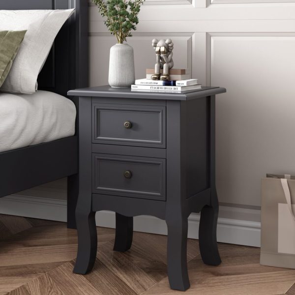 Dardenne French Bedside Table Nightstand Set of 2