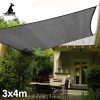 Wallaroo Outdoor Sun Shade Sail Canopy Grey Rectangle – 3 x 4 M