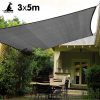 Wallaroo Outdoor Sun Shade Sail Canopy Grey Rectangle – 3 x 4 M