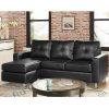 Hersham Corner Sofa Lounge Couch with Chaise – Black