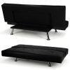 Northfleet 3 Seater Faux Leather Sofa Bed Lounge – Black