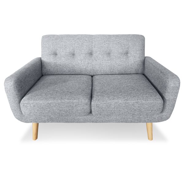 Westphalia 6-Seater Linen Sofa Set Couch Futon – Light Grey