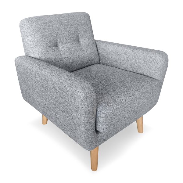 Westphalia 6-Seater Linen Sofa Set Couch Futon – Light Grey
