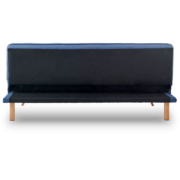 Saybrook 3 Seater Modular Linen Fabric Sofa Bed Couch Futon – Dark Blue