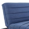 Saybrook 3 Seater Modular Linen Fabric Sofa Bed Couch Futon – Dark Blue