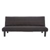 Stranraer 3 Seater Modular Linen Sofa Bed Couch – Black