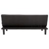 Stranraer 3 Seater Modular Linen Sofa Bed Couch – Black