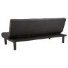 Stranraer 3 Seater Modular Linen Sofa Bed Couch – Black