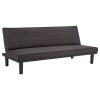 Stranraer 3 Seater Modular Linen Sofa Bed Couch – Black