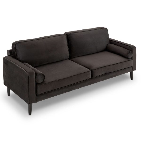 Air Faux Velvet Sofa Bed Couch Furniture Lounge Suite