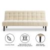 Piedmont Faux Suede Fabric Sofa Bed Furniture Lounge Seat – Beige