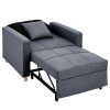 Suri 3-in-1 Convertible Lounge Chair Bed by Sarantino – Blue