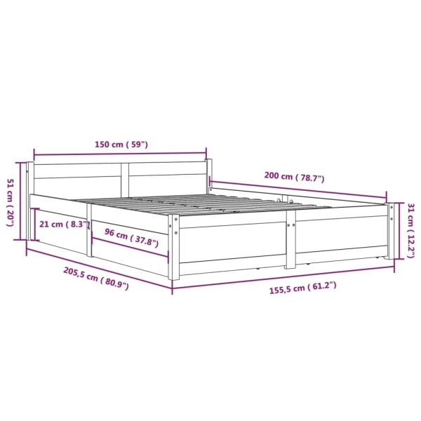 Temescal Bed & Mattress Package – King Size