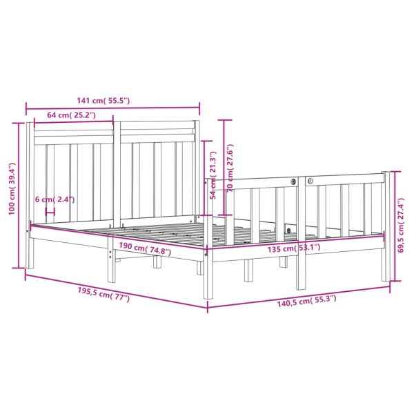 Aberdeen Bed Frame & Mattress Package – Double Size