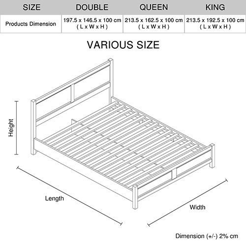 Britain Bed & Mattress Package – Queen Size