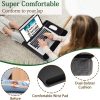 Portable Laptop Desk with Device Ledge, Mouse Pad and Phone Holder for Home Office – 55×35.5 cm, Black
