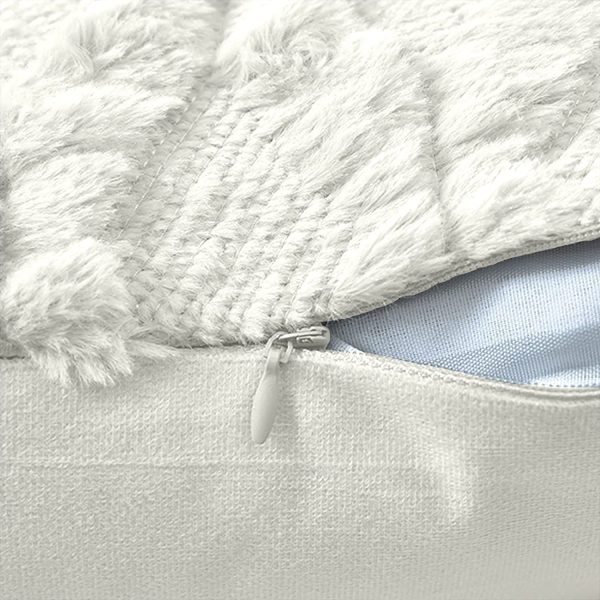 2 Pack Decorative Boho Throw Pillow Covers 45 x 45 cm – White