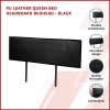 PU Leather Headboard Bedhead – QUEEN, Black