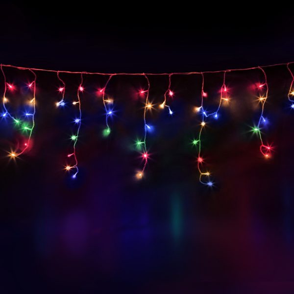 Jingle Jollys 500 LED Solar Powered Christmas Icicle Lights 20M Outdoor Fairy String Party – MULTICOLOUR