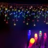 Jingle Jollys 800 LED Christmas Icicle Lights – Mutlicolour