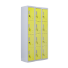 12-Door Locker for Office Gym Shed School Home Storage – Yellow, Standard Lock