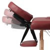 Foldable Massage Table 2 Zones with Wooden Frame – Red