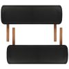 Foldable Massage Table 2 Zones with Wooden Frame – Black