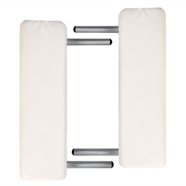 Foldable Massage Table 3 Zones with Aluminium Frame – Cream White