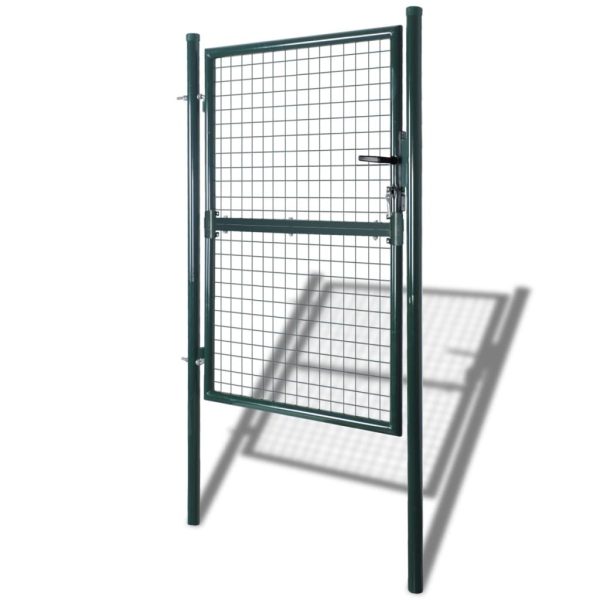 Fence Gate Steel Green – 100×175 cm