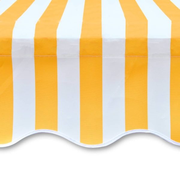 Awning Top Sunshade Canvas – 400×300 cm, Yellow and White