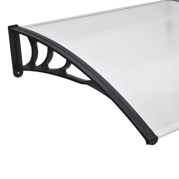 Door Canopy PC – 120×100 cm, White and Black