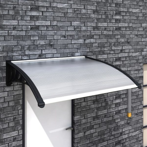 Door Canopy PC – 150×100 cm, White and Black
