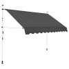 Manual Retractable Awning Stripes – Anthracite, 250 cm
